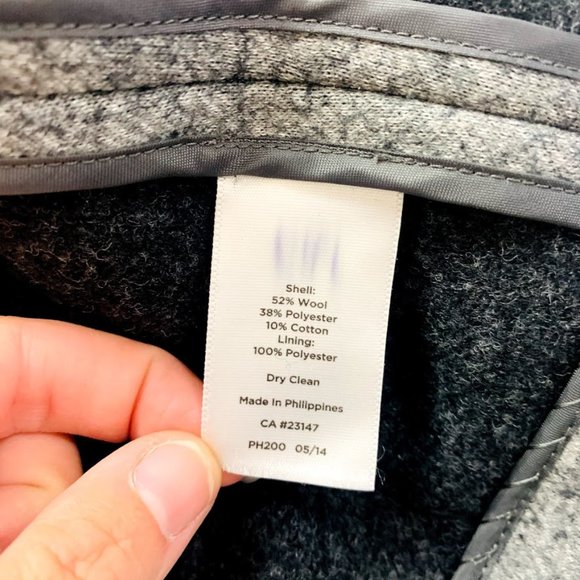 Talbots Wool Grey Three Button Blazer Tweed Sz 10 - Picture 5 of 8